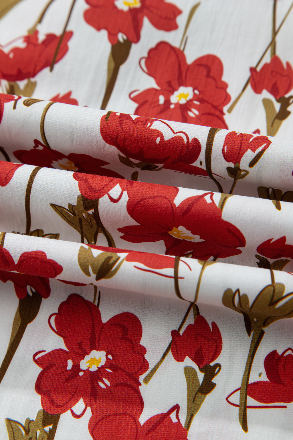 Pink Floral Print Contrast Trim V Neck Double Ruffled Short Sleeve Blouse