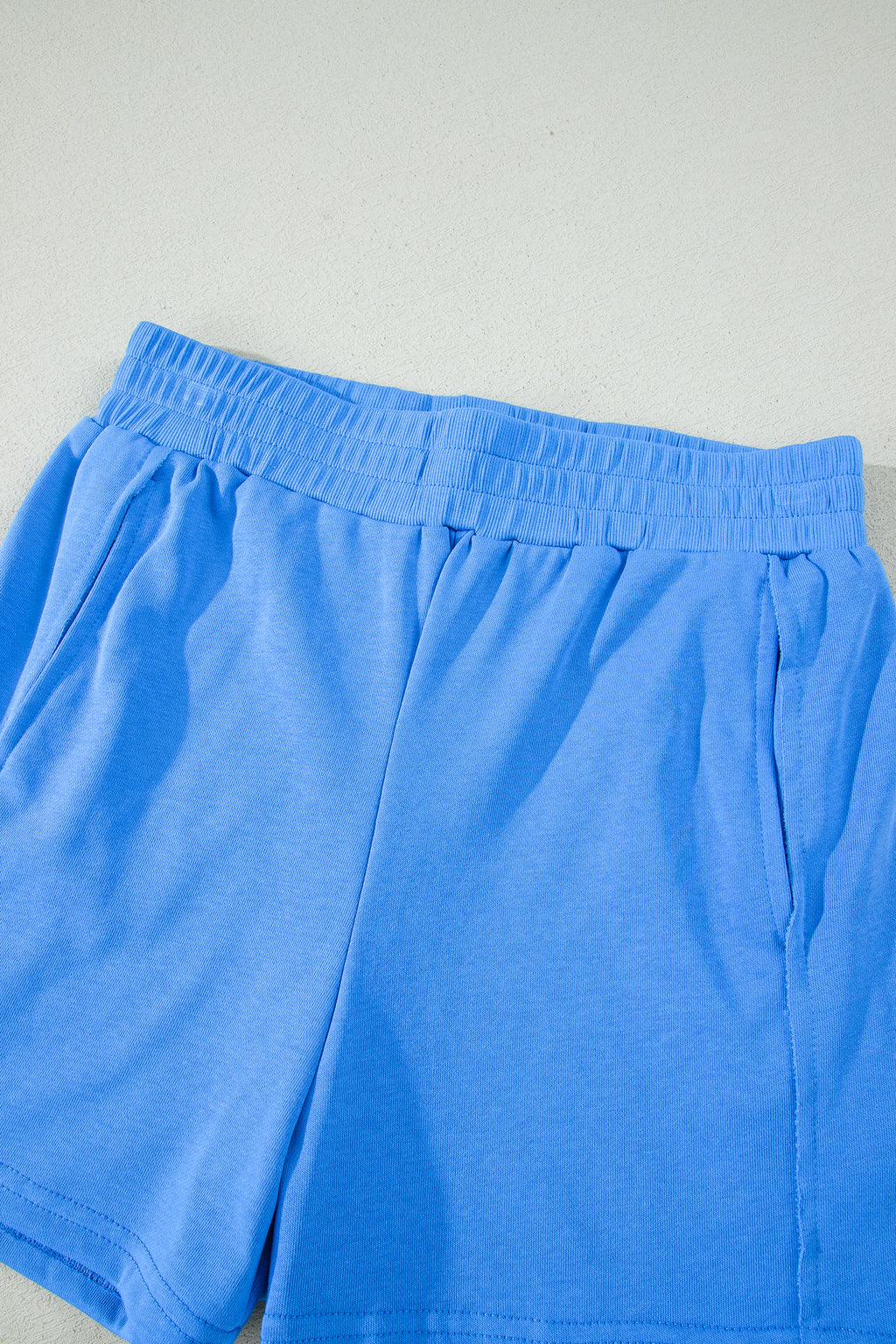 Green Slim Tank Top Elastic High Waist Shorts 2pcs Outfit