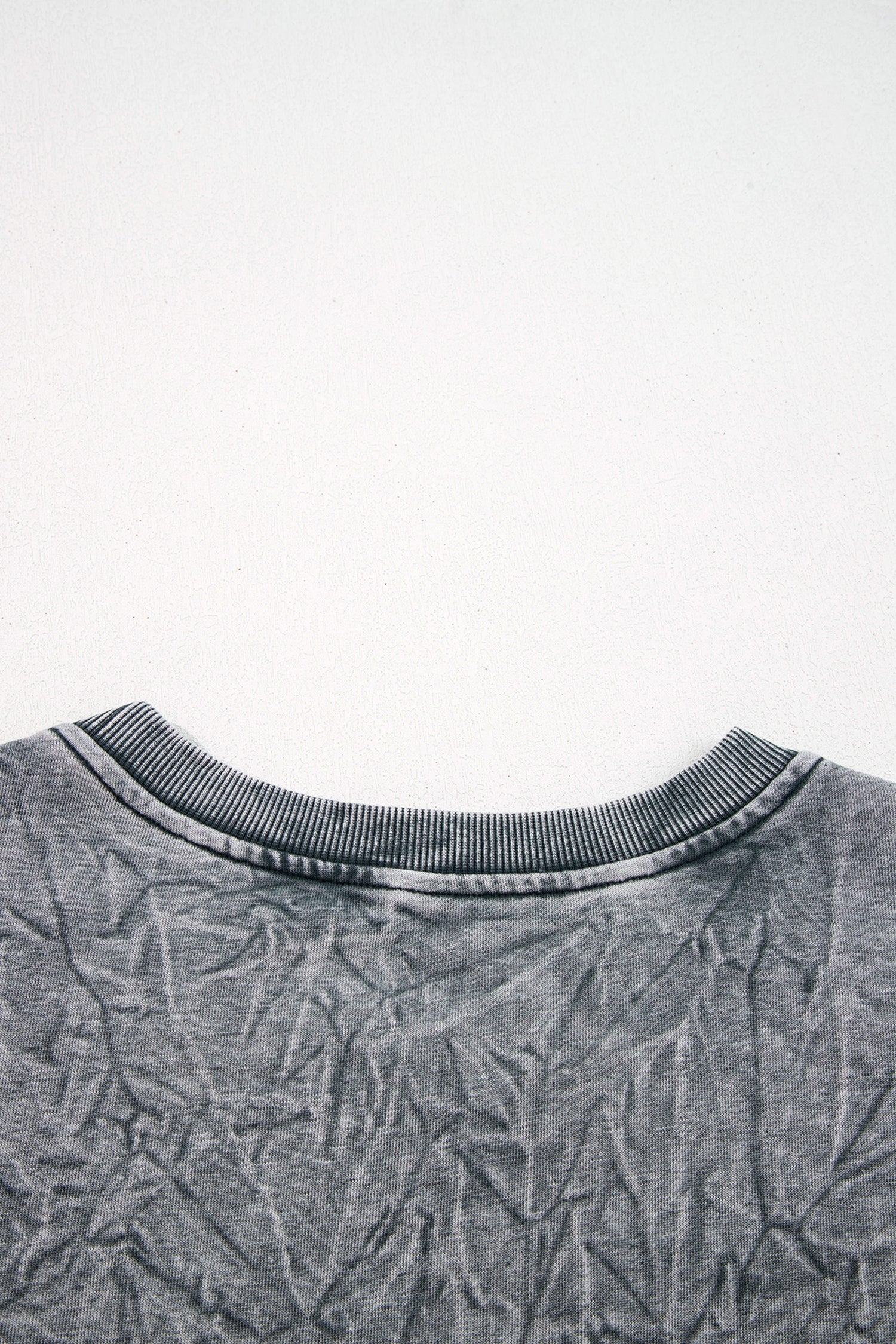 DUNE saved by grace Letter Embroidery Mineral Wash Loose Sweatshirt