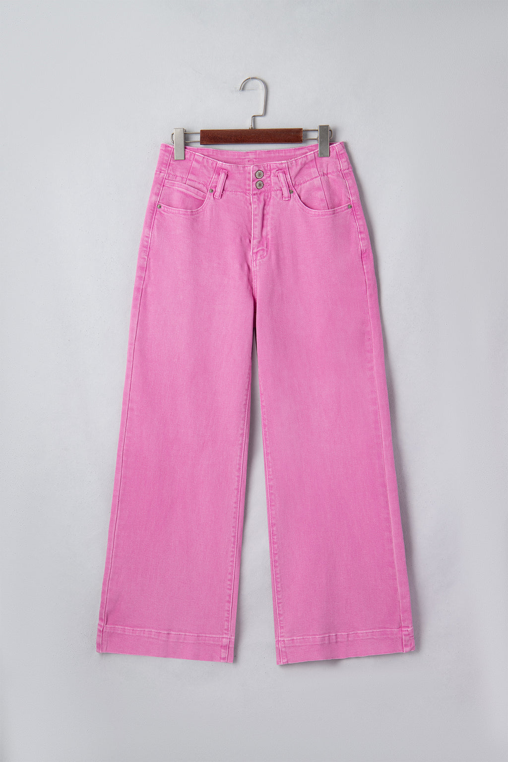 Black 2-Button High Waist Flared Bottom Jeans
