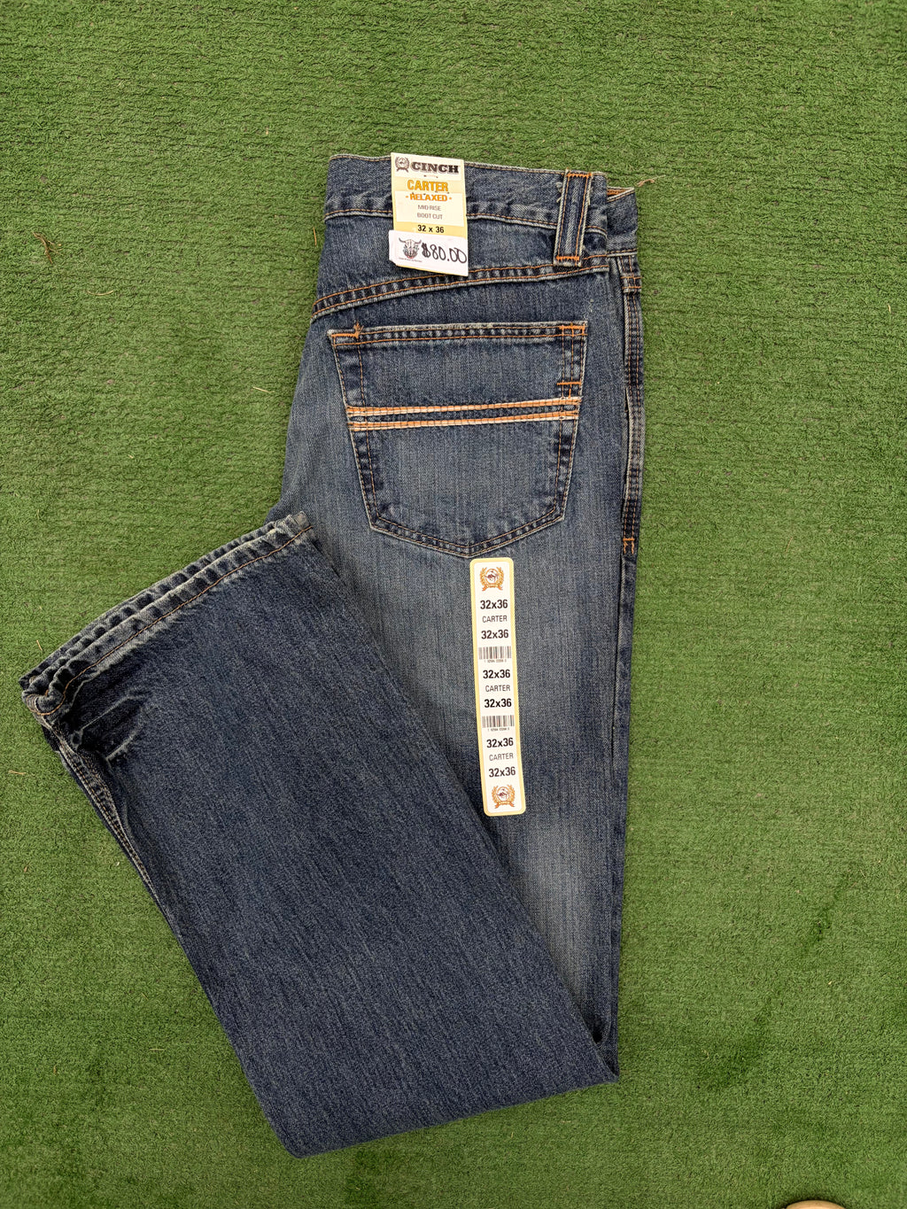 Cinch Carter Medium Stonewash Relaxed Fit Boot Cut Jean