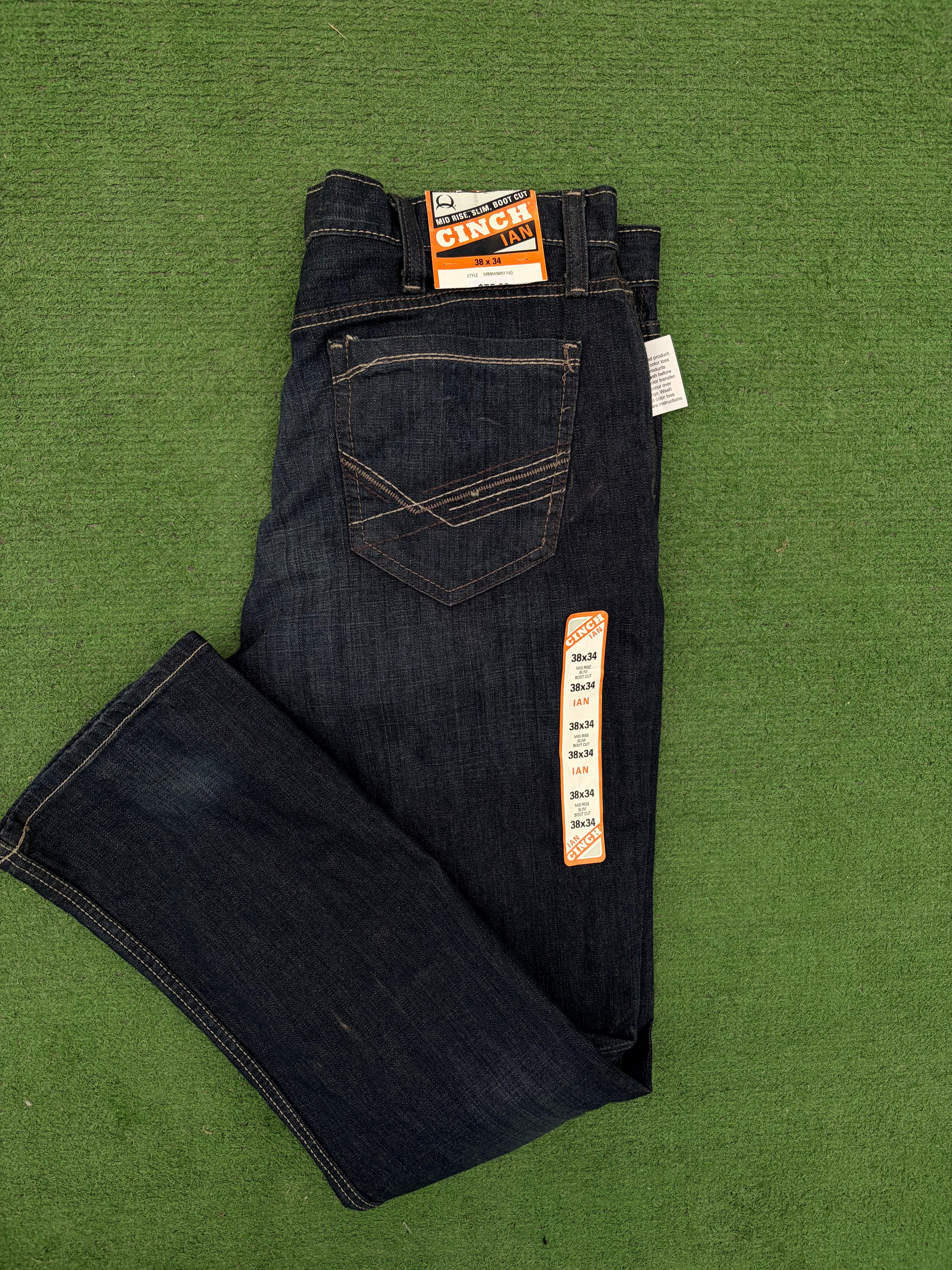 Cinch Mens Ian Slim Fit Bootcut Performance Jeans