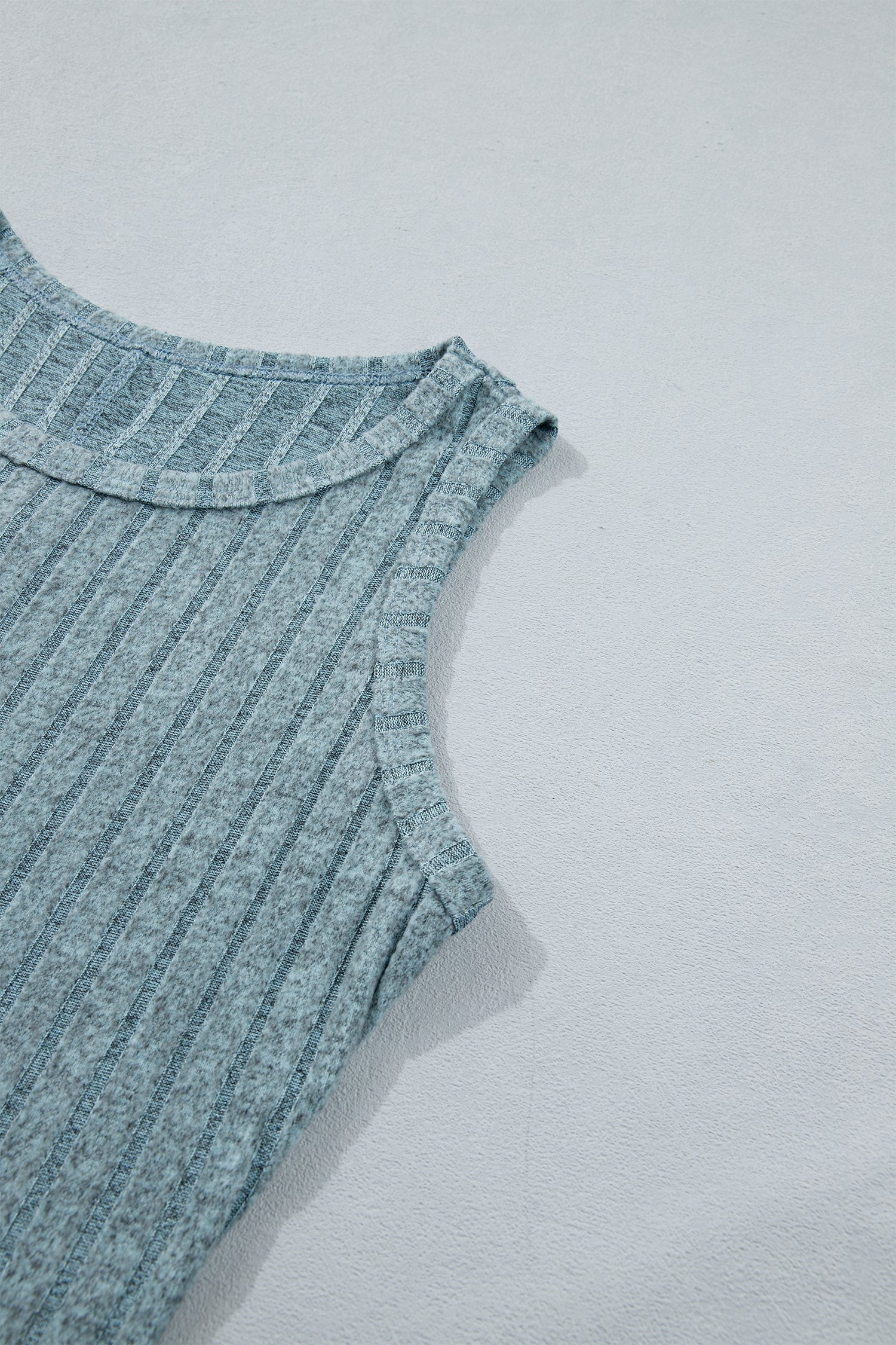 Bonbon Slim Ribbed Mineral Wash Tank Top