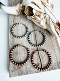 2” Navajo Pearl Hoops Earrings: Silver