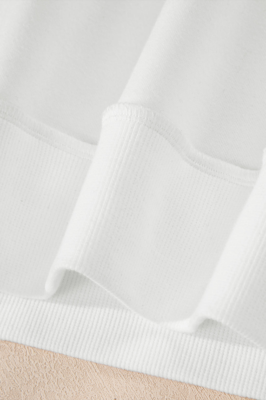Apricot Oversize Drop Shoulder Reversible Mock Neck Sweatshirt