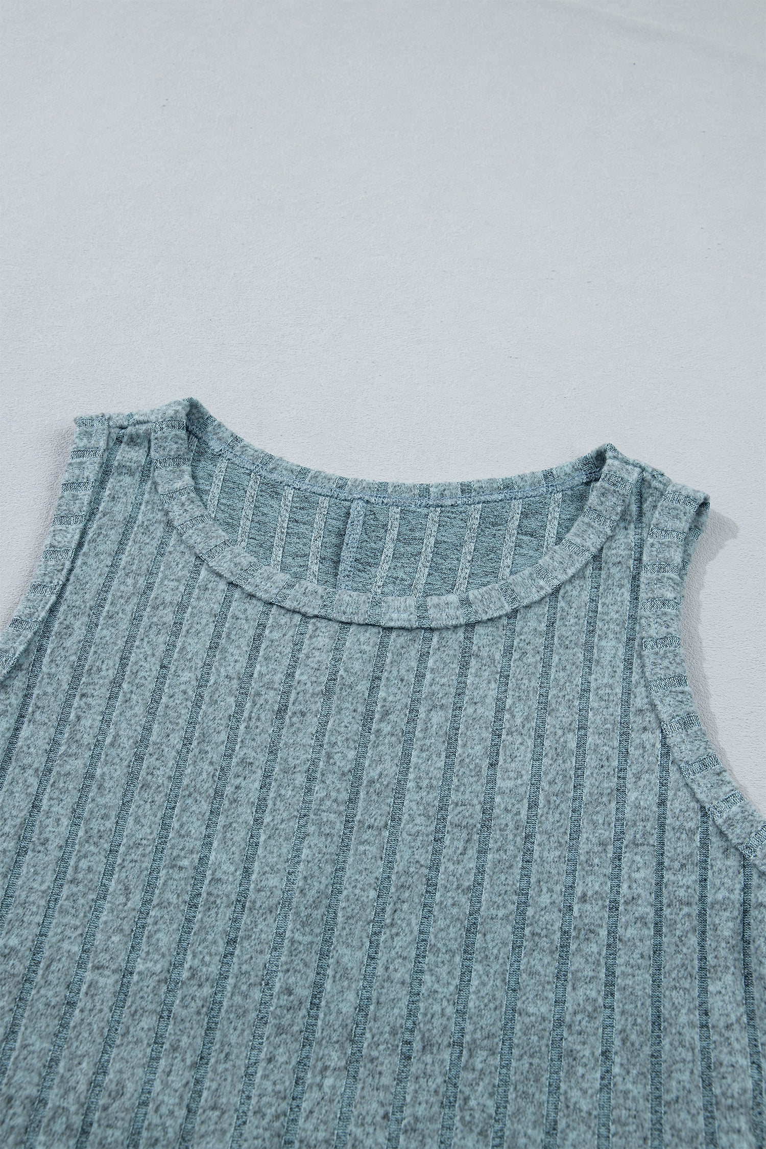 Bonbon Slim Ribbed Mineral Wash Tank Top