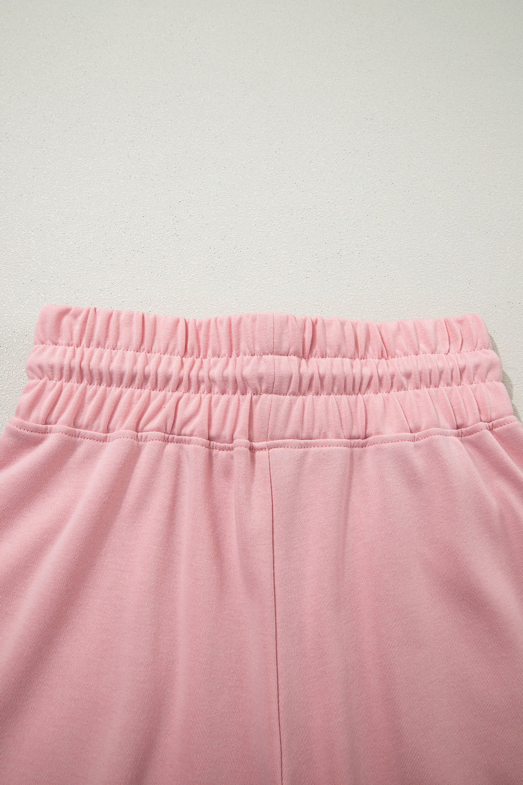 Clearly Aqua Solid Color Loose Tee Drawstring Wide Leg Pants 2pcs Outfit