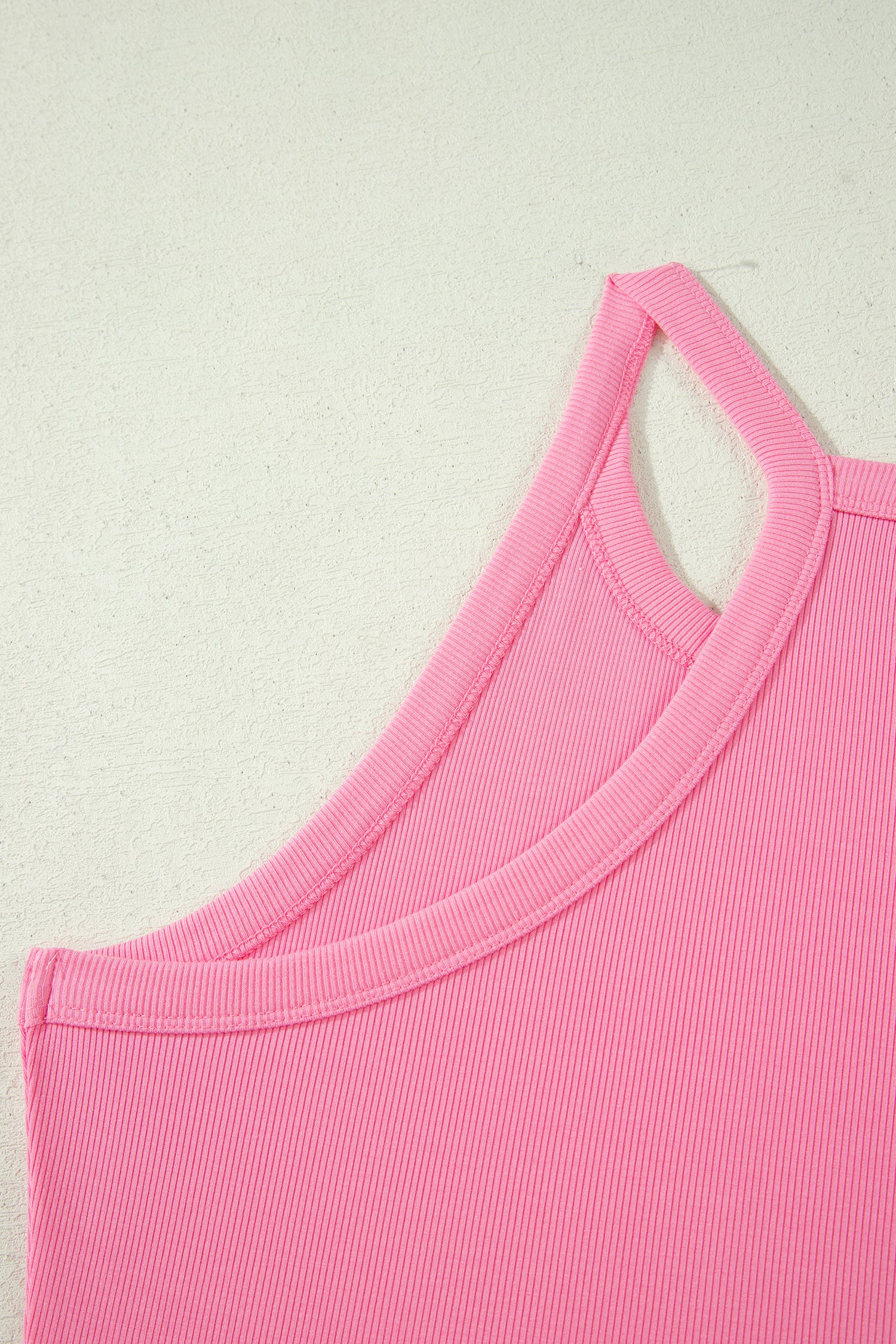 Green Slim Tank Top Elastic High Waist Shorts 2pcs Outfit