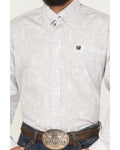 Cinch Men's Paisley Print Long Sleeve Button-Down Western Shirt
