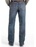 Cinch Men's White Label Stretch Mid Rise Relaxed Fit Straight Leg Jean - Medium Stonewash