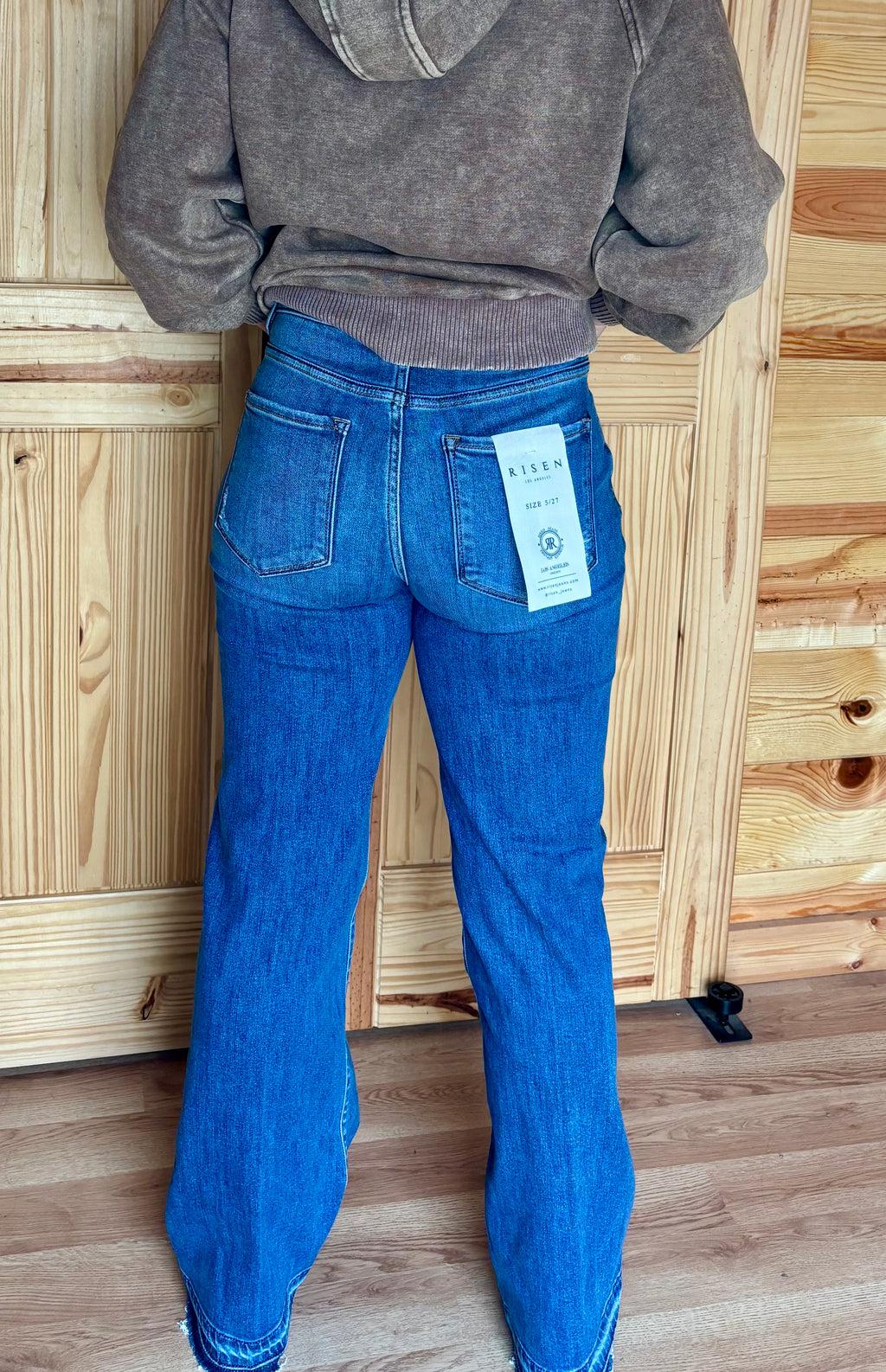 Risen HIGH RISE WIDE LEG JEANS WITH RELEASED HEM (Tummy Control)