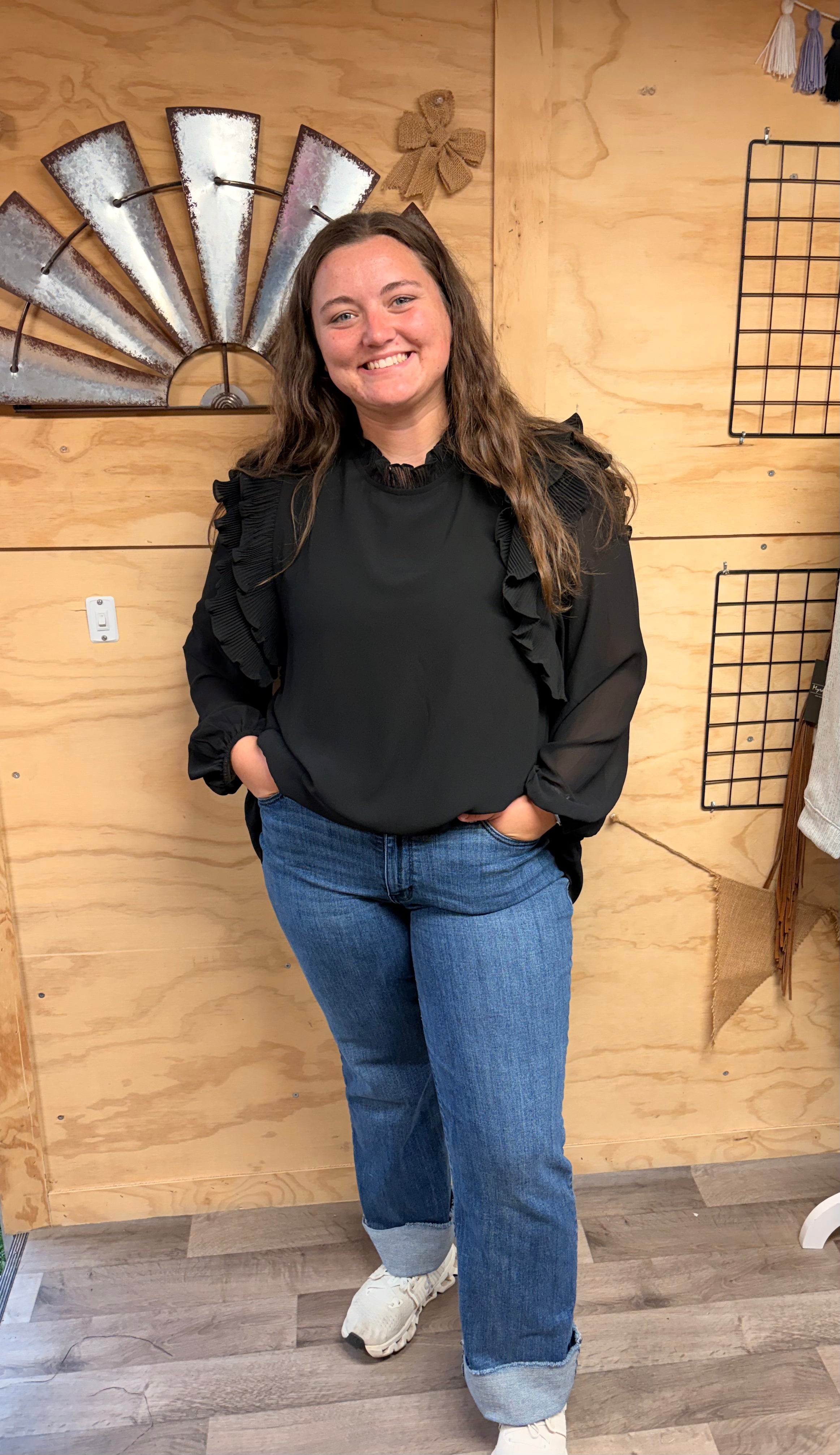 Midnight Prairie Chiffon Top