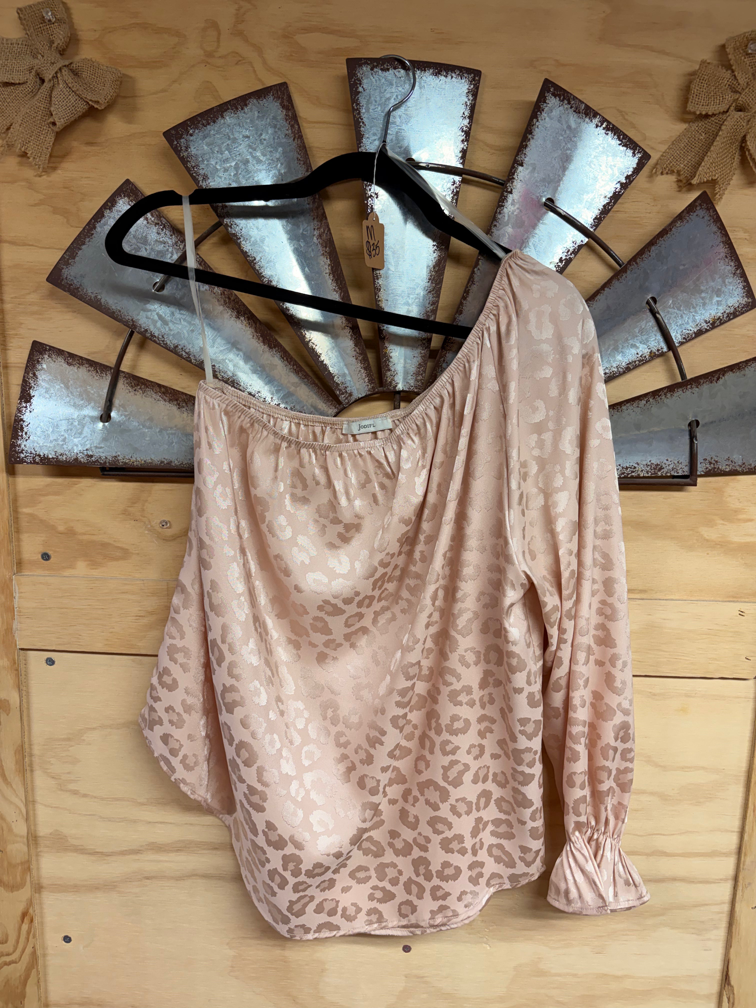 Cream One-Shoulder Top
