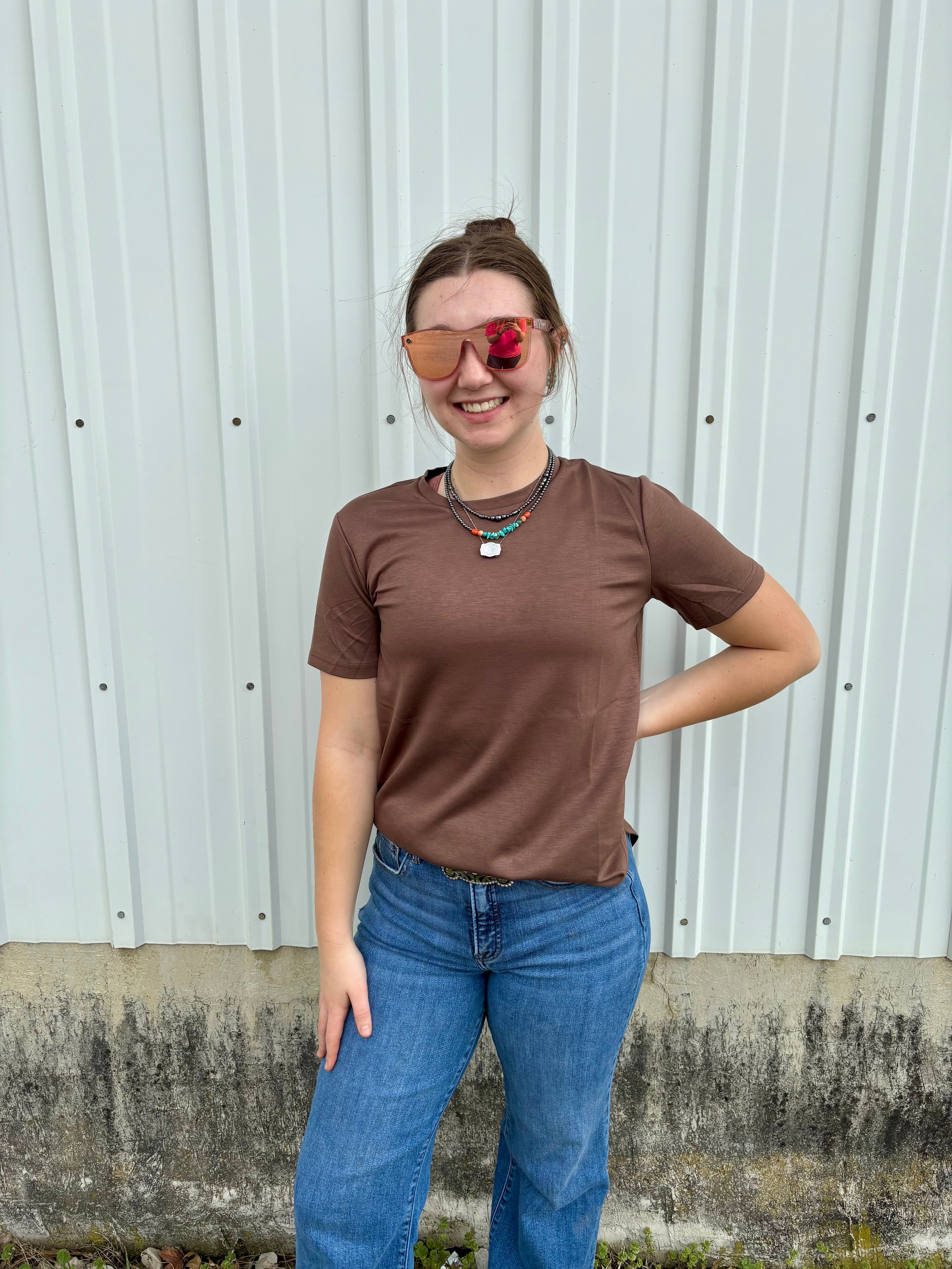 CLOUD BASIC FREE TEE *MOCHA