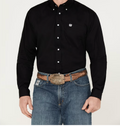 Cinch Men's Solid Long Sleeve Button-Down Western Shirt