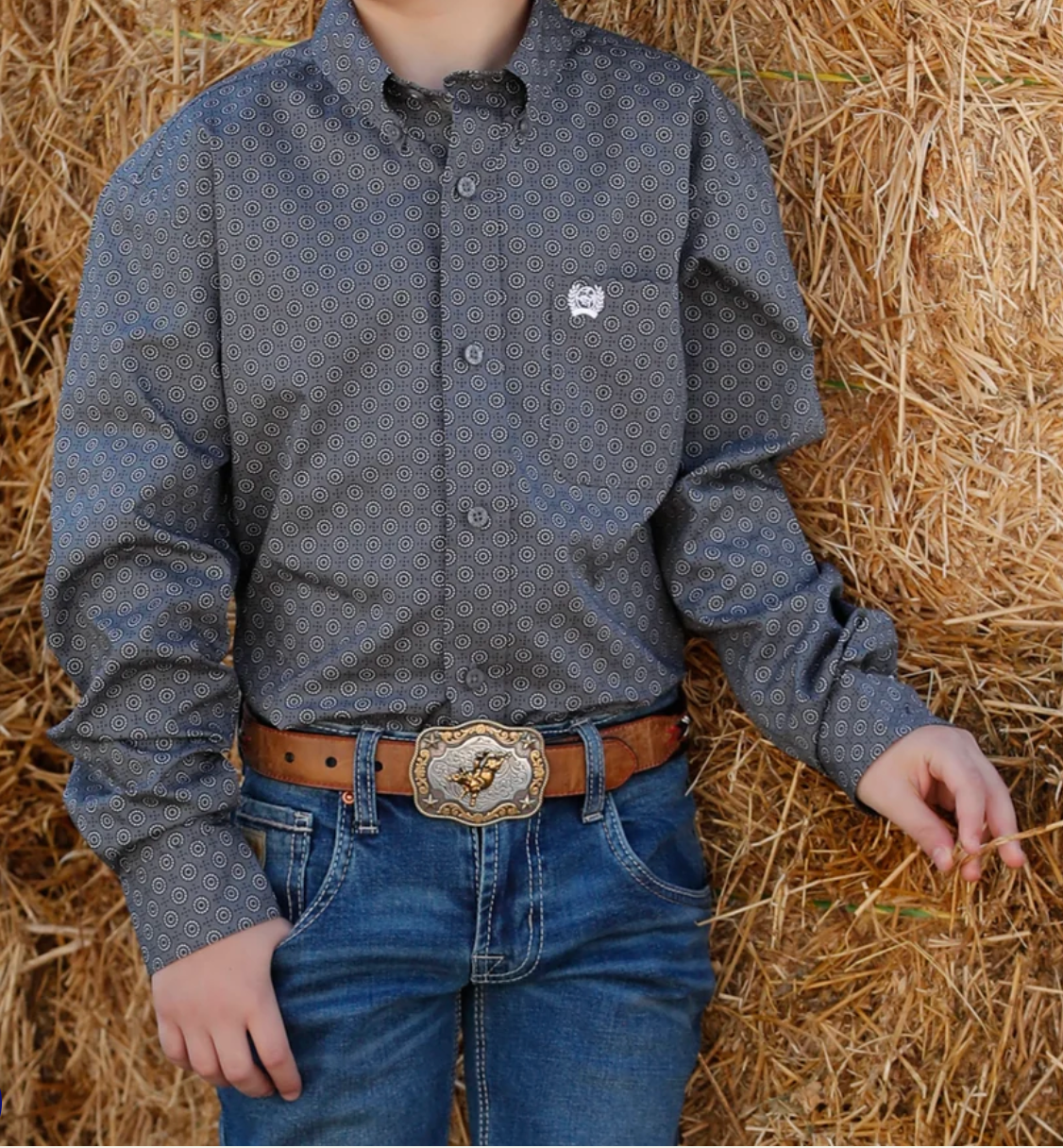 Boy's Button-Down Western Shirt