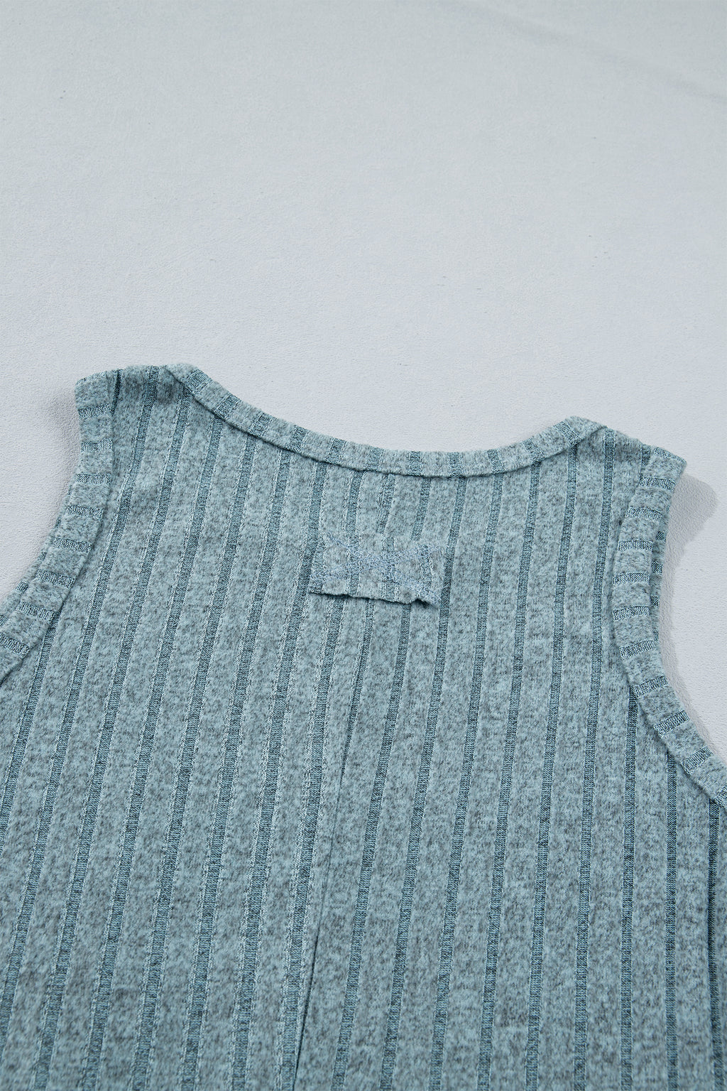 Bonbon Slim Ribbed Mineral Wash Tank Top