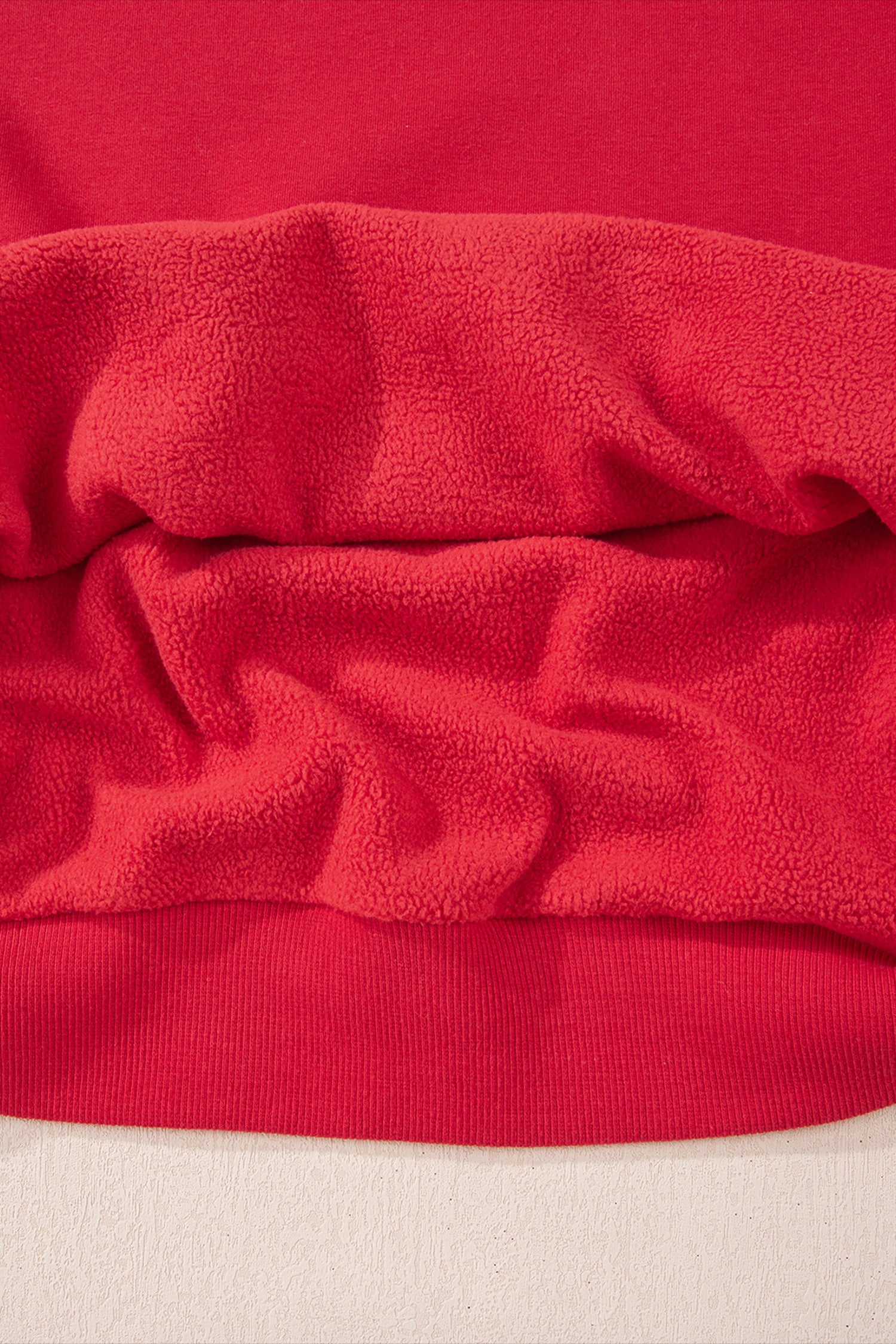 Apricot Oversize Drop Shoulder Reversible Mock Neck Sweatshirt