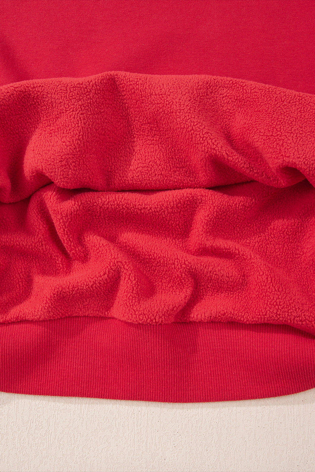 Apricot Oversize Drop Shoulder Reversible Mock Neck Sweatshirt