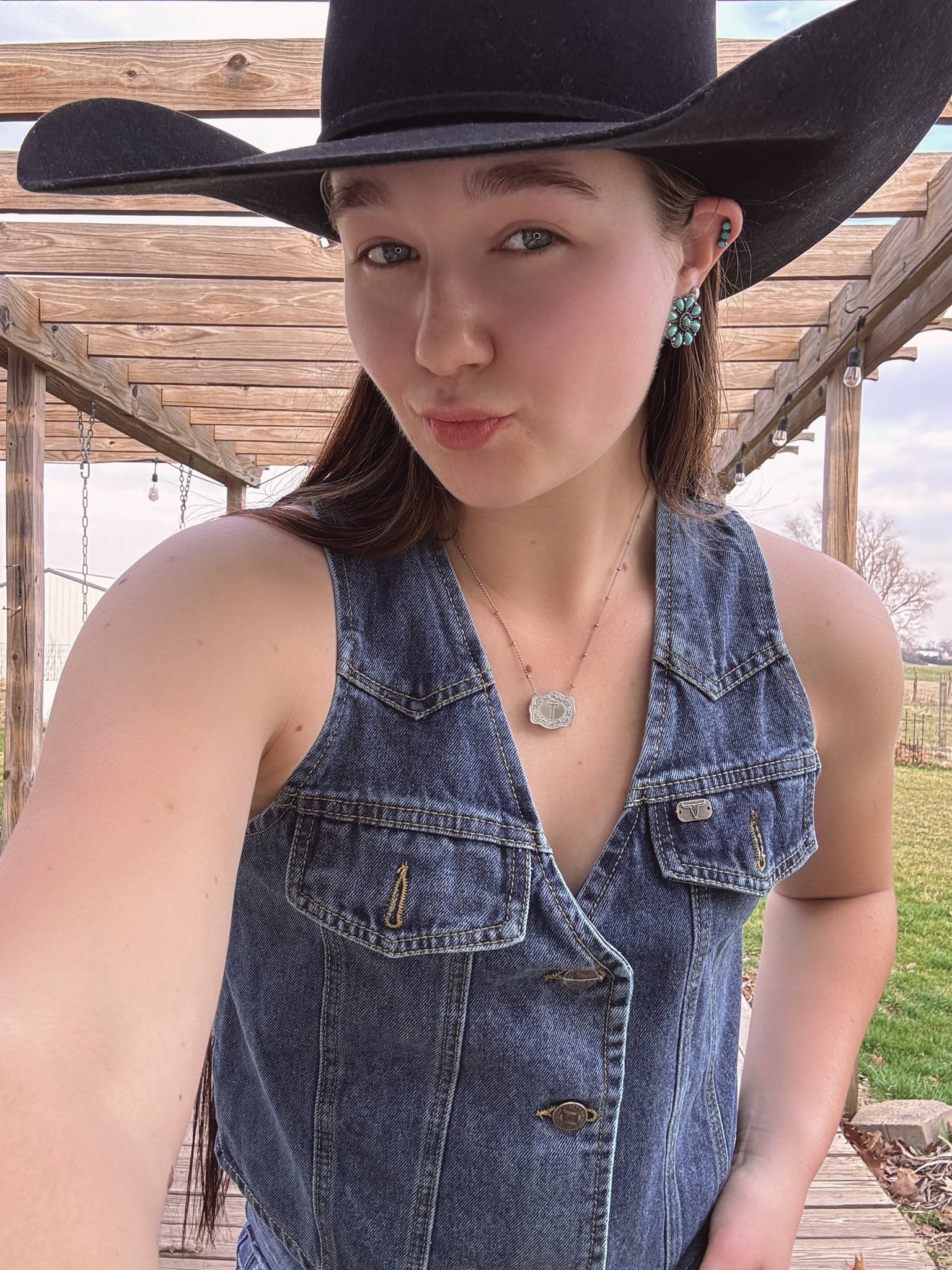 Classic Mid Wash Button Down Denim Vest