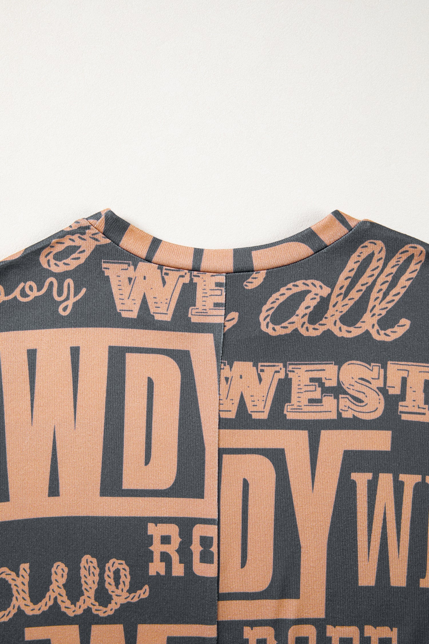 Green Howdy Cowboy Letter Printed Western Fashion Tee